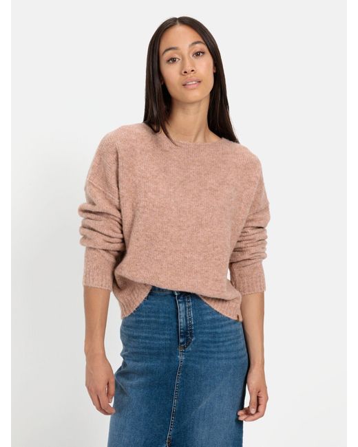 Camel Active Pink Strickpullover Aus Einem Wollmix