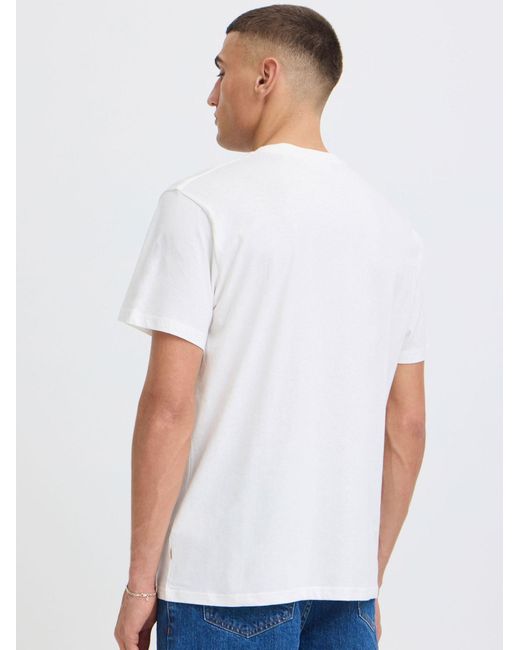 Solid Rundhalsshirt Sduwe in White für Herren
