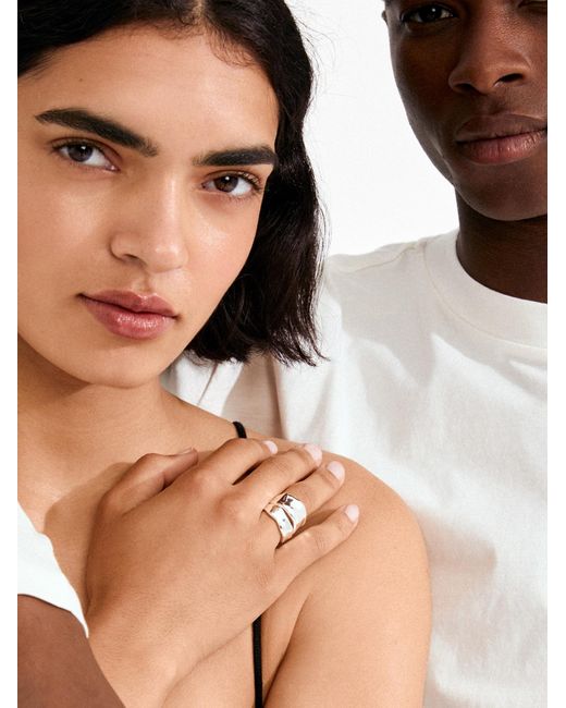 Pilgrim Ring Ember in White für Herren