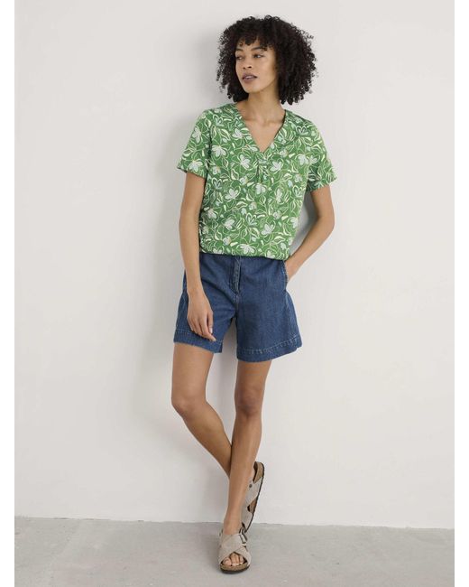 Seasalt Cornwall Green Shirt 'Barnoon'
