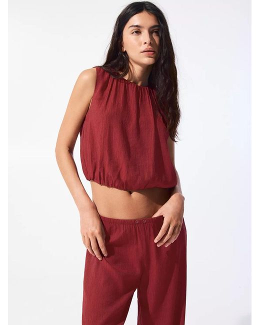Pull&Bear Red Bluse