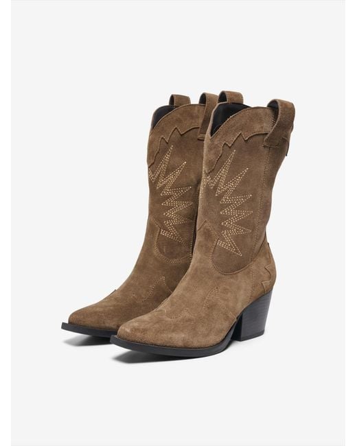 ONLY Brown Stiefel Onleva