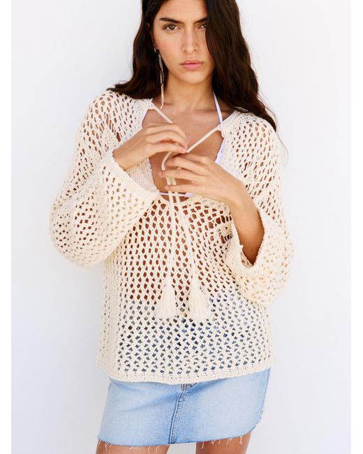 Pull&Bear White Pullover