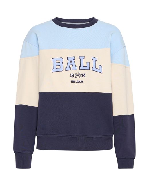 Ball Blue Rundhalspullover Bamontana Sweat