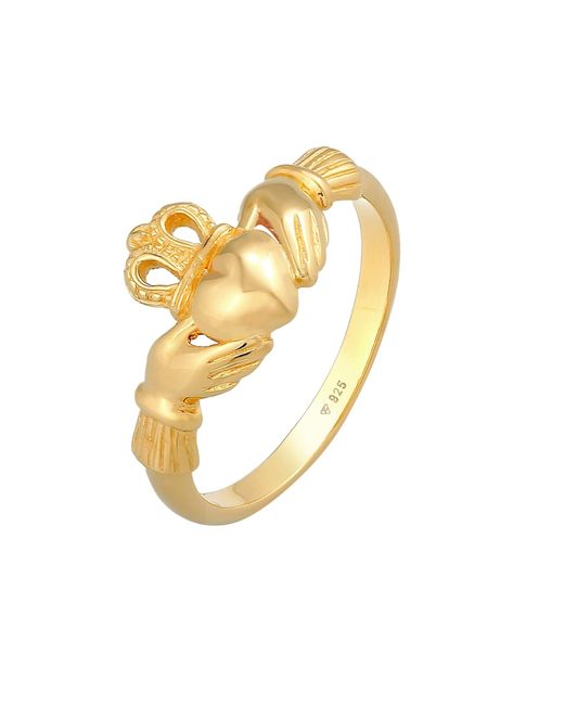 Elli Jewelry Metallic Ring Claddagh, Herz, Krone