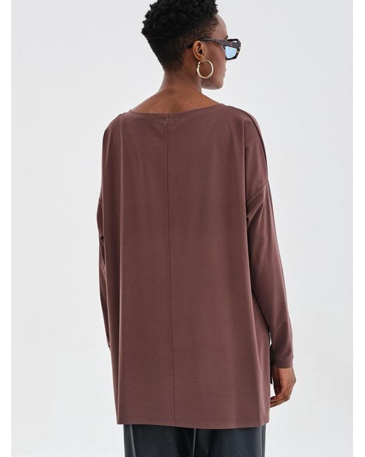 Blue Shadow Brown Bluse