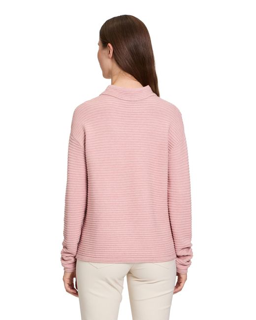 Betty Barclay Pink Basic-Strickpullover Mit Rippenstruktur