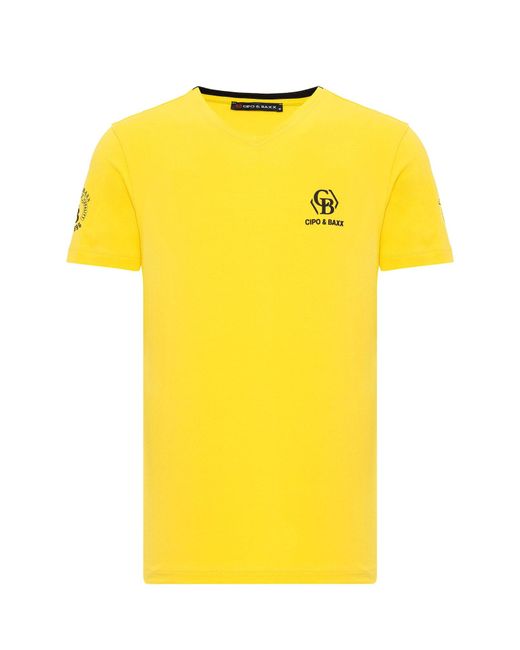 Cipo & Baxx T-shirt in Yellow für Herren