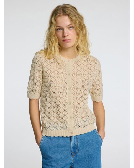 SELECTED Natural Strickjacke Slfsofia