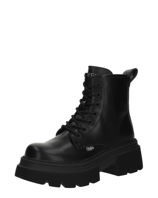 Buffalo Black Schnürstiefelette Mave