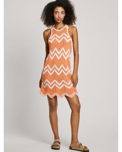 Pepe Jeans White Kleid 'Oriana'
