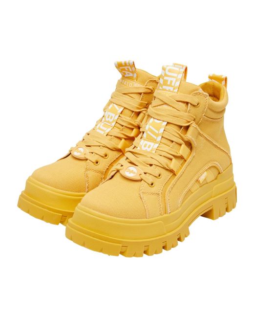 Buffalo Yellow Schnürstiefelette 'Aspha'