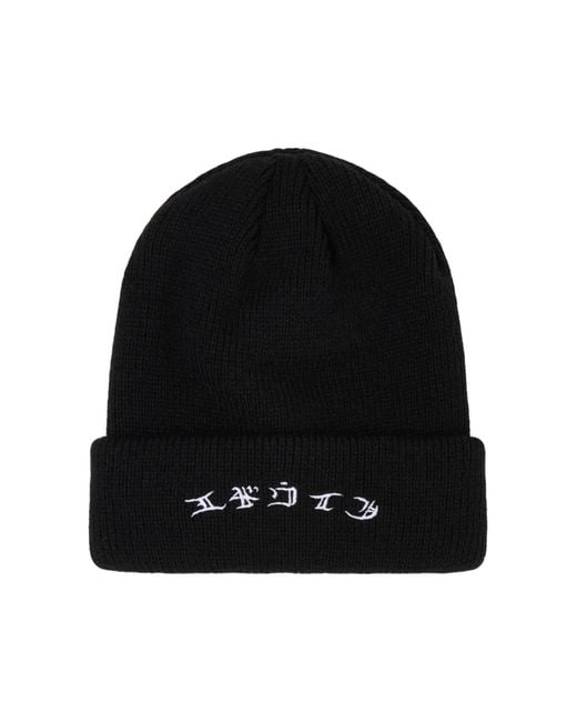 Edwin Mütze Gothic Beanie in Black für Herren