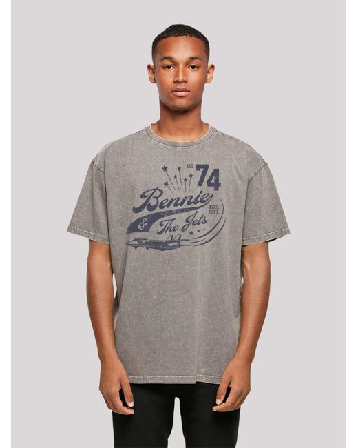 F4NT4STIC T-Shirt Elton John Bennie And The Jets in Gray für Herren