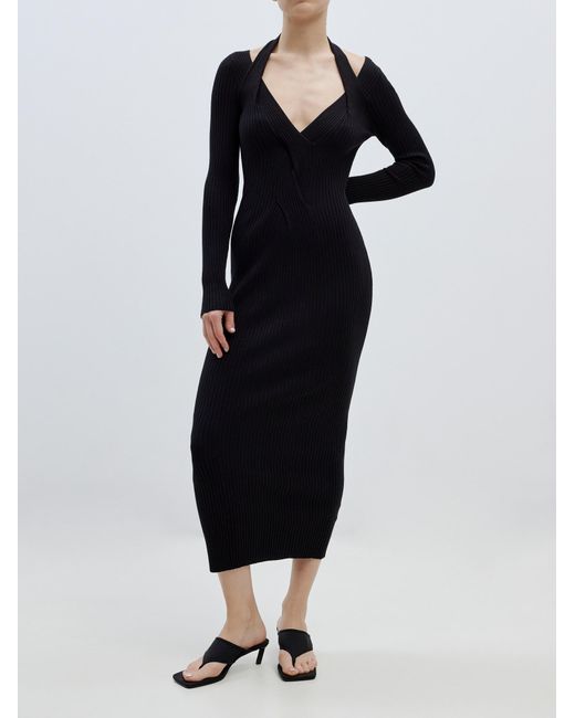 EDITED Black Strickkleid