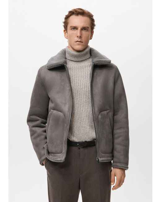 Mango Jacke Fleet in Gray für Herren