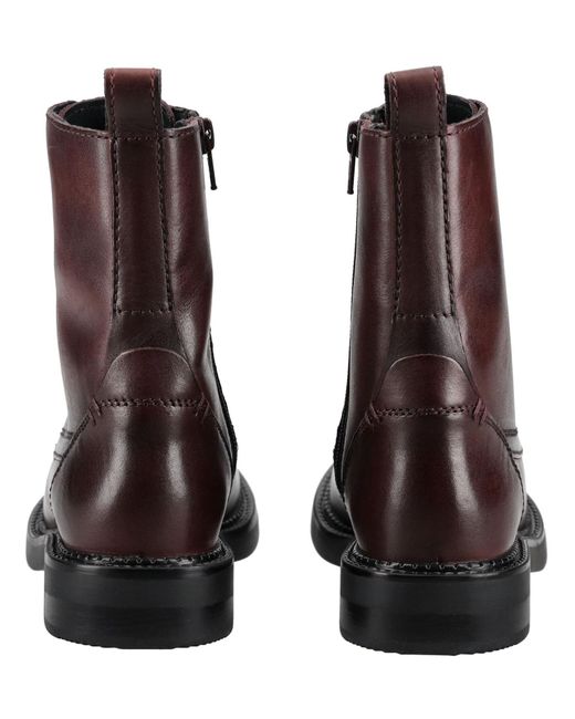 Geox Brown Stiefelette Leder Schnürstiefelette