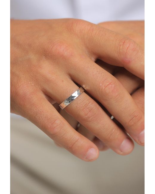 Kuzzoi Ring Organic in Metallic für Herren