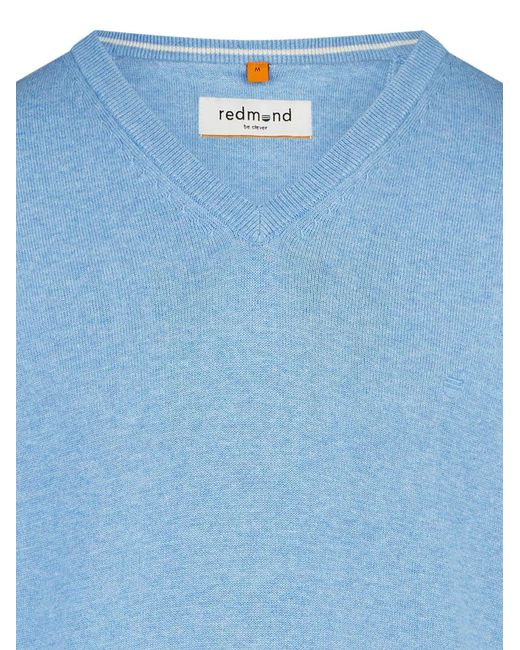 Redmond Pullover Basic in Blue für Herren