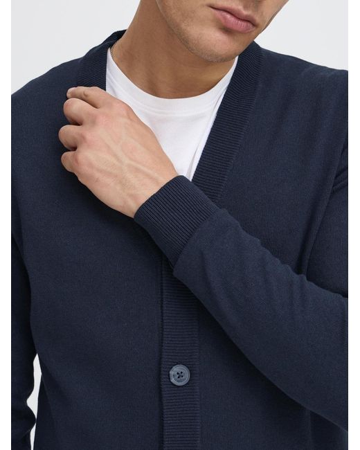 Solid Strickjacke Akalma in Blue für Herren