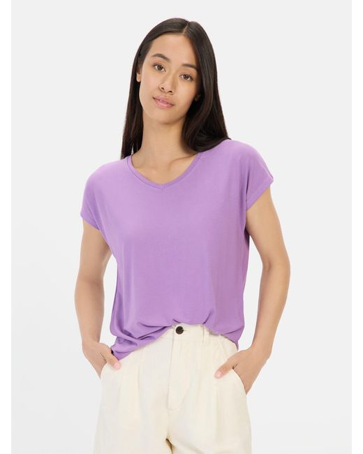 Camel Active Purple T-Shirt Aus Elastischer Viskose