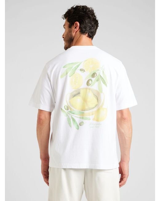 Abercrombie & Fitch T-shirt 'fruit and floral' in White für Herren