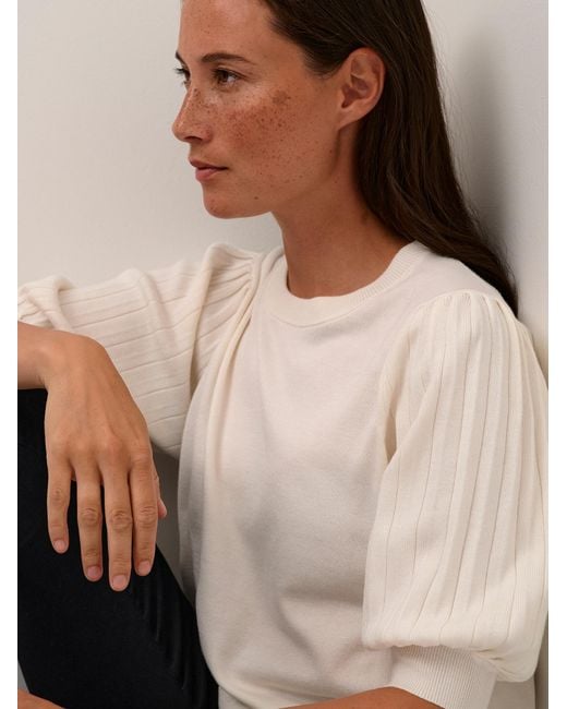 Kaffe White Pullover Kalone