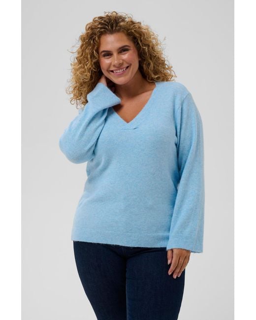 Kaffe Blue Strickpullover Kcjilanda