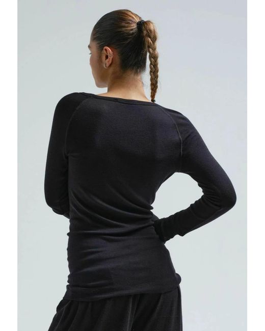 Seamless Basic Black Shirt Jade