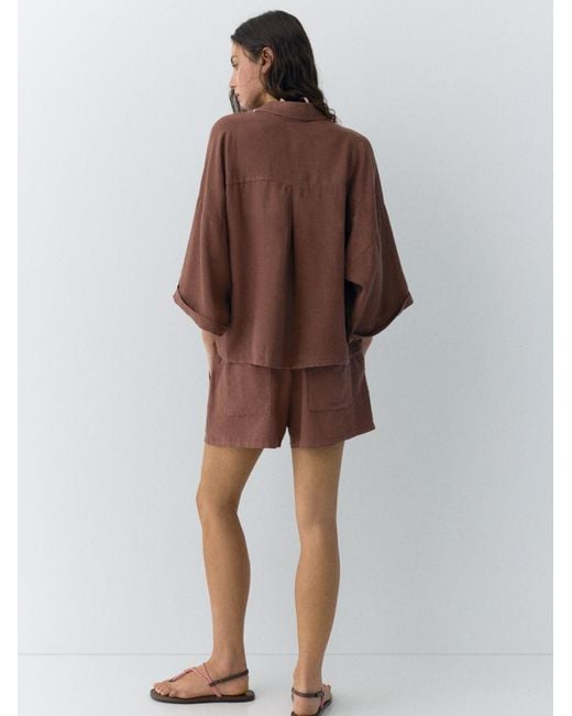 Pull&Bear Brown Bluse Pacific