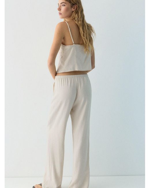 Pull&Bear White Hose Pacific