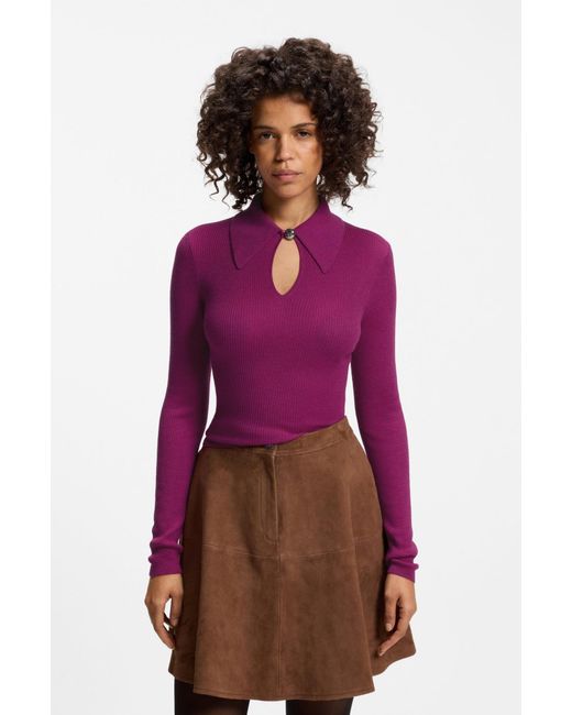 HUGO Purple Pullover Sdropa
