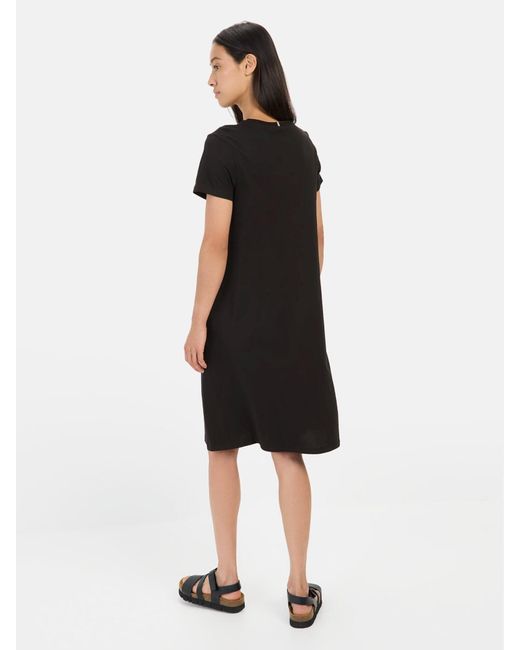 Camel Active Black Kurzes T-Shirt-Kleid Mit Blumenprint