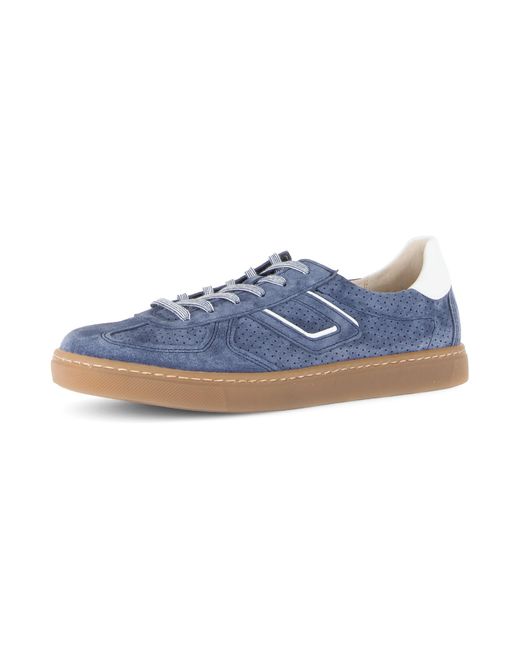 Gabor Blue DAVOS Sneaker, Freizeitschuh, Halbschuh, Schnürschuh mit Lochmuster, Weite H
