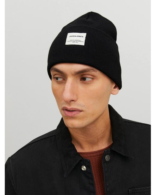 Jack & Jones Mütze Long Knit in Black für Herren
