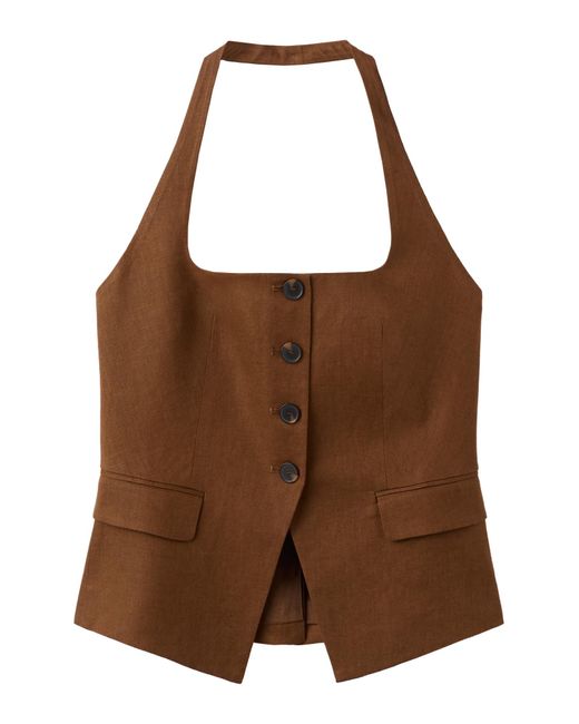 Mango Brown Anzugweste Boreli