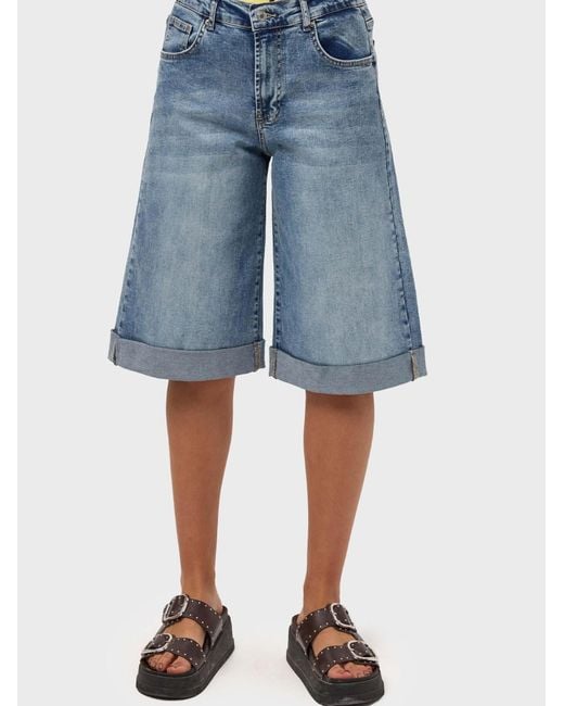 its basic Blue Its Basic Jeans Elasticated Bermuda Denim Short