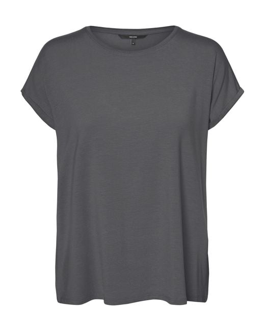 Vero Moda Basic Stretch T-Shirt VMAVA 5157 in Grau in Grau | Lyst DE