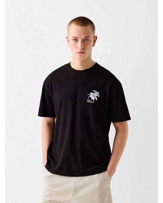Bershka T-shirt in Black für Herren