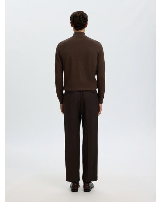 SELECTED Pullover Slhberg in Brown für Herren