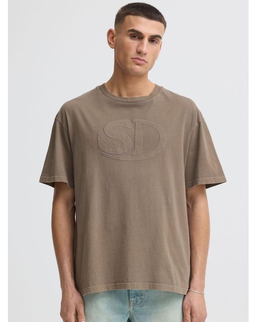 Solid Rundhalsshirt Sduncaster in Gray für Herren