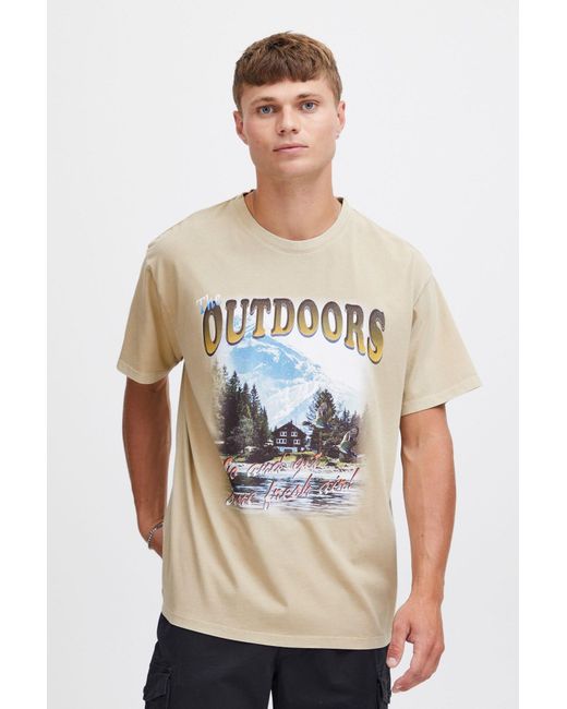 Solid T-Shirt in White für Herren