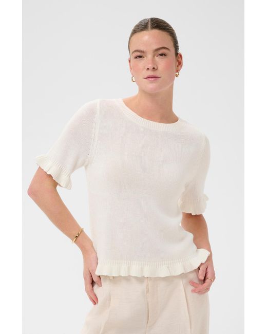 Kaffe White Pullover Lindsay