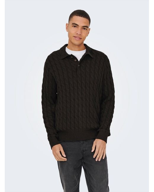 Only & Sons Pullover Kicker in Black für Herren