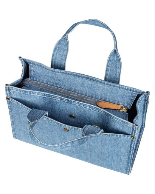 COACH Blue Handtasche Cargo Tote Bag