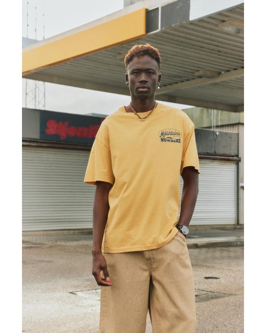 Solid Rundhalsshirt Sdubert in Yellow für Herren