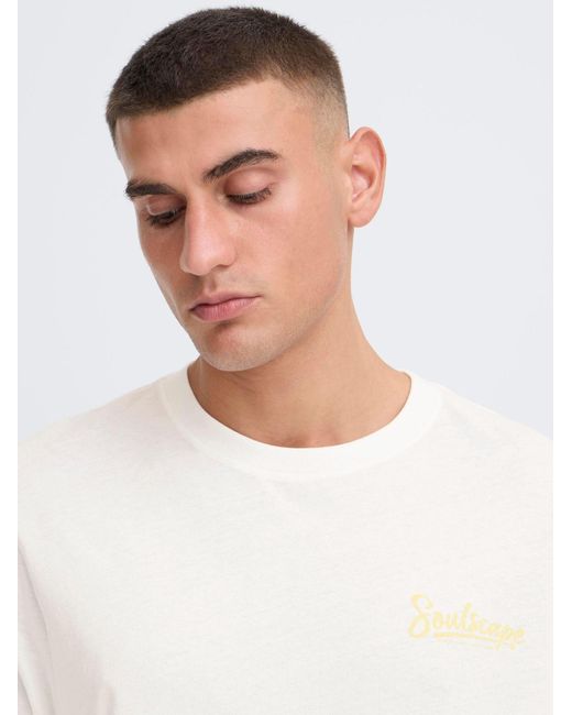 Solid Rundhalsshirt Sdtyrese Mit Backprint in White für Herren