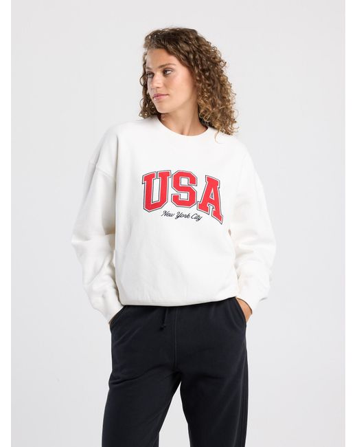 America Today White Sweatshirt
