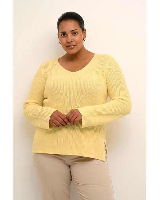 Kaffe Yellow Pullover