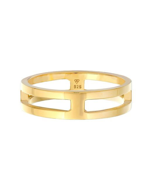 Kuzzoi Ring Bandring in Metallic für Herren